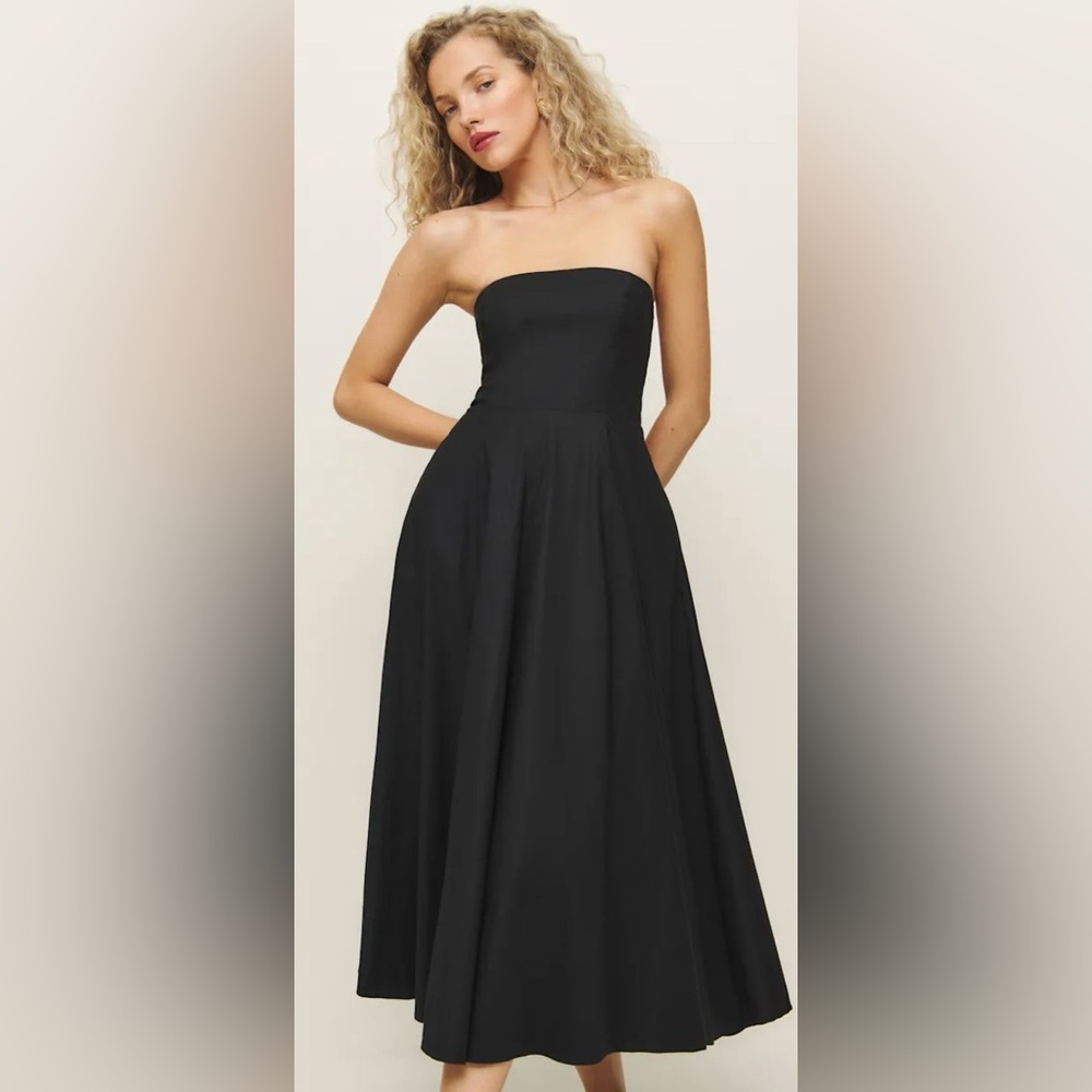 Reformation Astoria Dress. New with tags! Elegant Black Sleeveless Dress